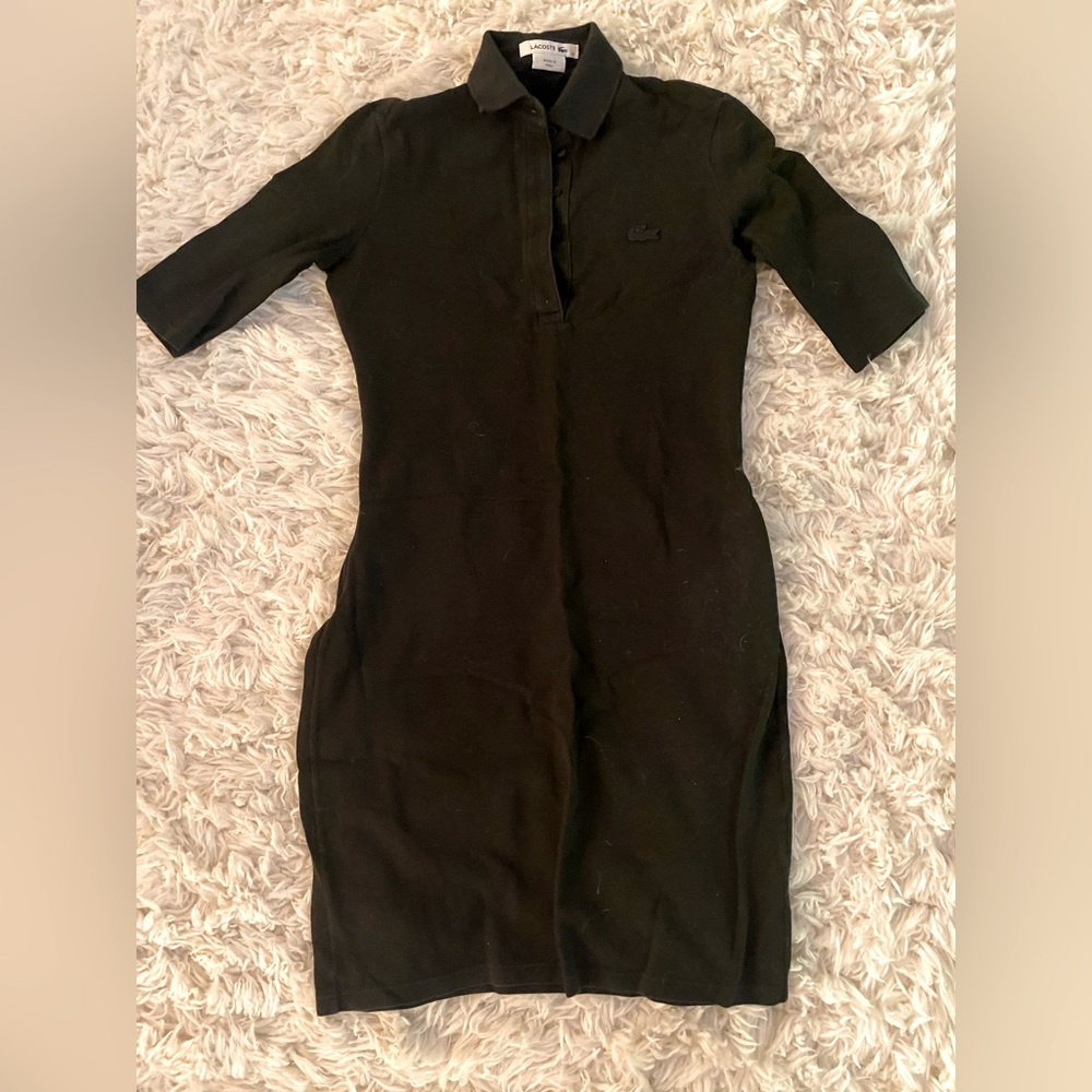 Lacoste all black golf polo dress